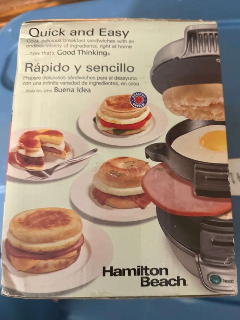 Hamilton Beach Breakfast Sandwich Maker (model 25475),